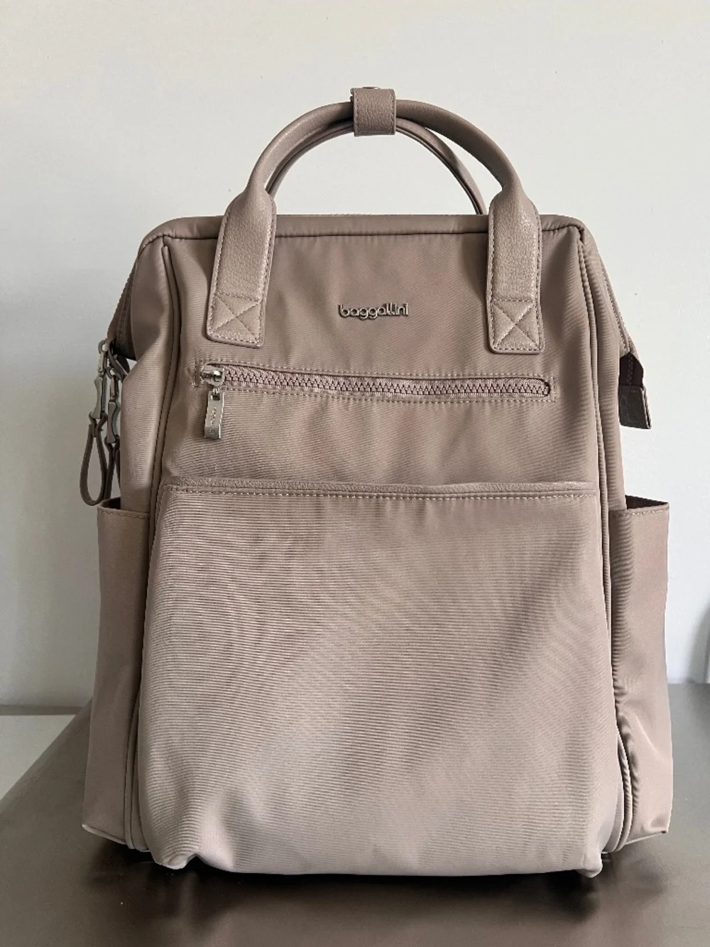 Baggalini Soho Backpack in Beige